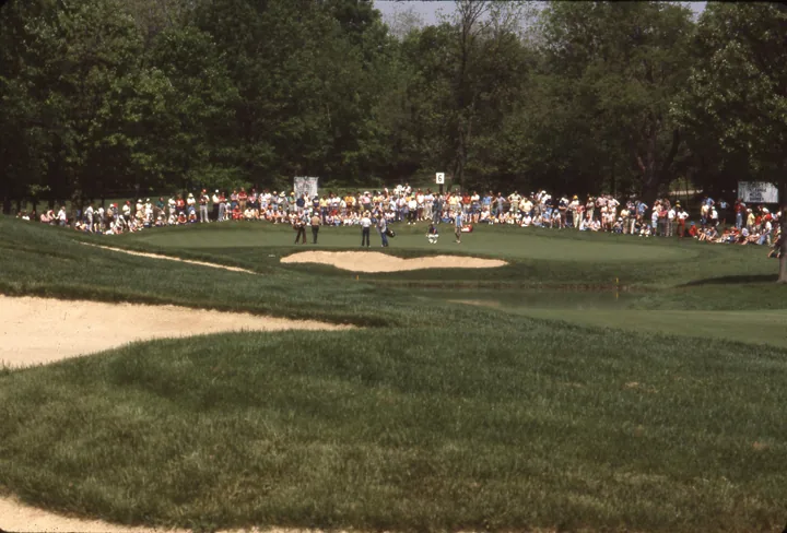 The sixth green at Muirfield Village Golf Club in 1980